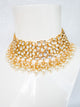 Gold Pearl Kundan Choker Necklace Set
