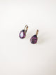 Swarovski Crystal Amethyst Purple Pear Drop Earring (Crystallized)